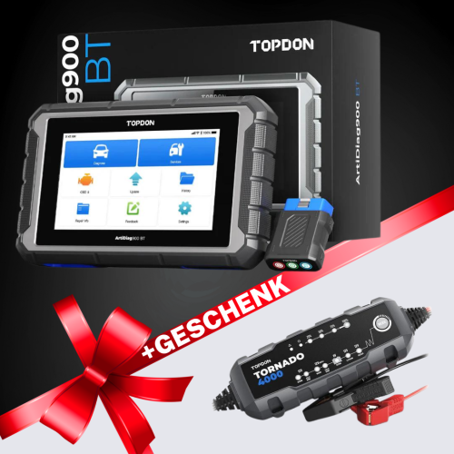 Topdon ArtiDiag900 BT + TOPDON TORNADO4000 KFZ Batterieladegerät