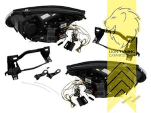 CCFL Angel Eyes Scheinwerfer für BMW E60 Limo E61 Touring schwarz XENON 03-04 7 CCFL Angel Eyes Scheinwerfer für BMW E60 Limo E61 Touring schwarz XENON 03-04 - Image 3