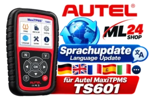 Language Update for Autel MaxiTPMS TS601 1 Autel MaxiTPMS TS601 Sprachupdate – Sprachumstellung für TPMS Diagnosegerät