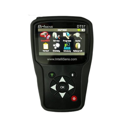 The DT57 TPMS TOOL is a tire pressure monitoring system (TPMS) tool used for programming and learning tire pressure sensors, as well as diagnosing the tire pressure monitoring system (RDKS).