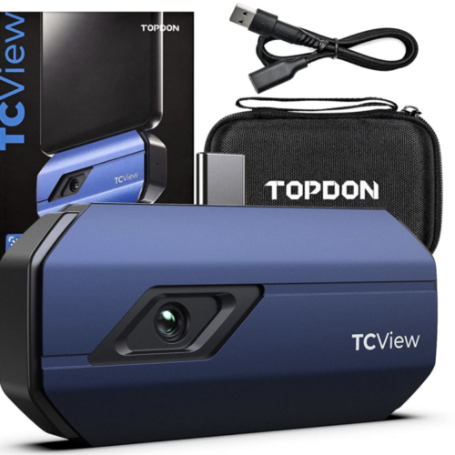TOPDON Wärmebildkamera für Android TC001/ iOS (Apple) TC002, 256 x 192 thermische Auflösung
