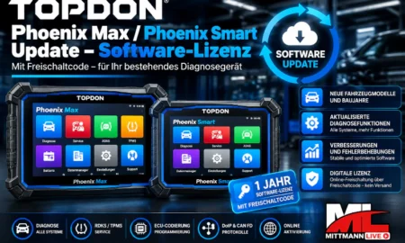TOPDON Phoenix Max und Phoenix Smart Software Update mit Freischaltcode
