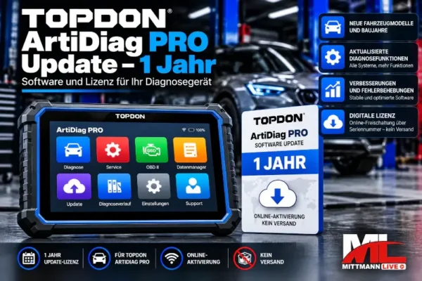 TOPDON ArtiDiag PRO Update 1 Jahr – Software-Lizenz für Diagnosegerät