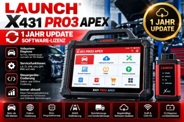 Launch X431 PRO3 APEX 1 Jahr Update und Lizenz