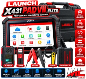 LAUNCH X431 PAD VII Elite mit X-PROG3, I-TPMS, BST360 und VSP600