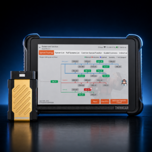 THINKCAR THINKSCAN 689BT Pro mit goldfarbenem J2534-VCI im OBDWelt-Studio