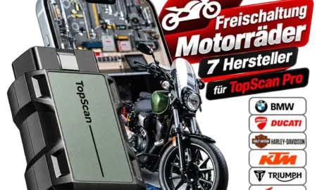 TopScan Pro Motorrad Freischaltung für 7 Hersteller