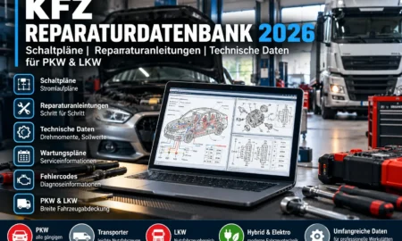 KFZ Reparaturdatenbank 2026 mit Schaltplänen und Reparaturdaten für PKW und LKW