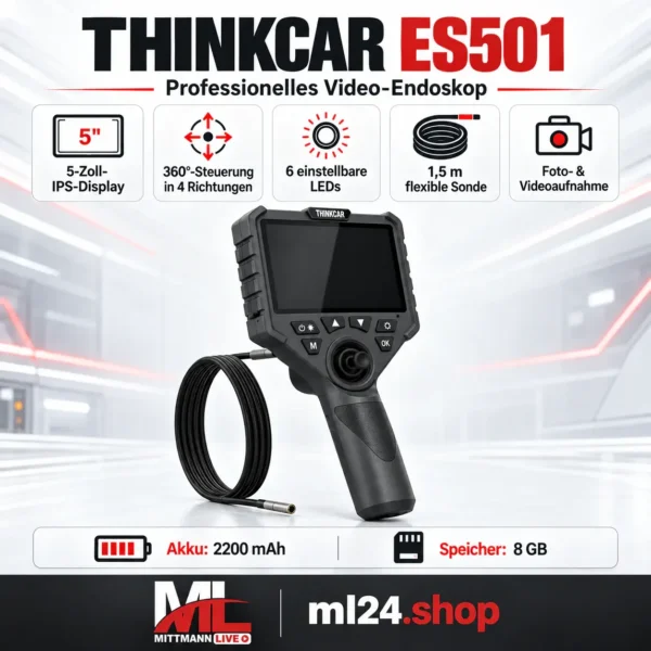 THINKCAR ES501 – Kfz-Endoskop mit 360°-Schwenkkopf und 5-Zoll-Display 5 thinkcar es501 1